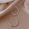 Geometric Oval Hoop Earrings for Women Simple Desgin Earrings Party Wedding Fashion Jewelry Accessories