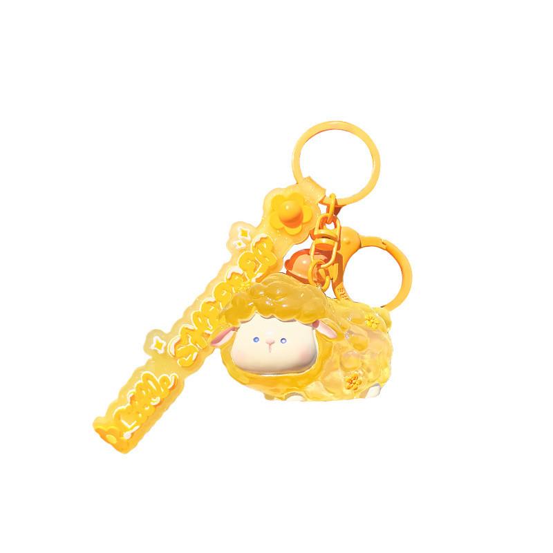 Colored Sheep Brightly Keychain Cute And Fun Semitransparent Resin Keyring For Use Personal