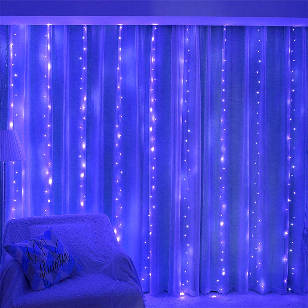 

USB Сказочная Светодиодная Гирлянда-Штора Рождественские Украшения 2025 Navidad Noel Рождественское Украшение для Дома Спальни Новогодние Подарки Natal USB 3Mx1M 100LEDs