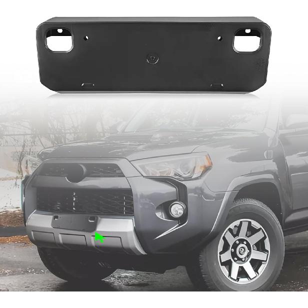 Рамка переднего номерного знака для Toyota 4Runner 2014-2024 Держатель номерного знака переднего бампера Монтажный кронштейн Замена # 5211435040 TO1068130