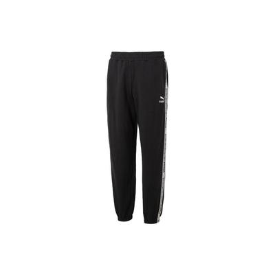 Puma Oddychające Elastyczne Codzienne Dzianinowe Spodnie Sportowe Unisex Czarne 627450-01