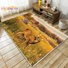 Wild Animals Deer Wildebeest Carpet for Living Room Bedroom Rug Kitchen Door Kids Unslip Floor Mats Birthday Gift Alfombra Rug