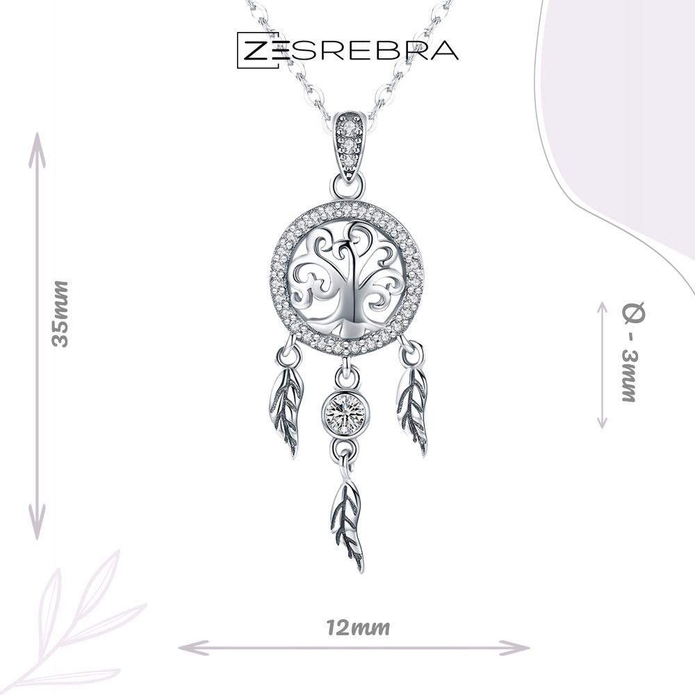 Chain Pr 925 With Dream Catcher Pendant Zircons Tree
