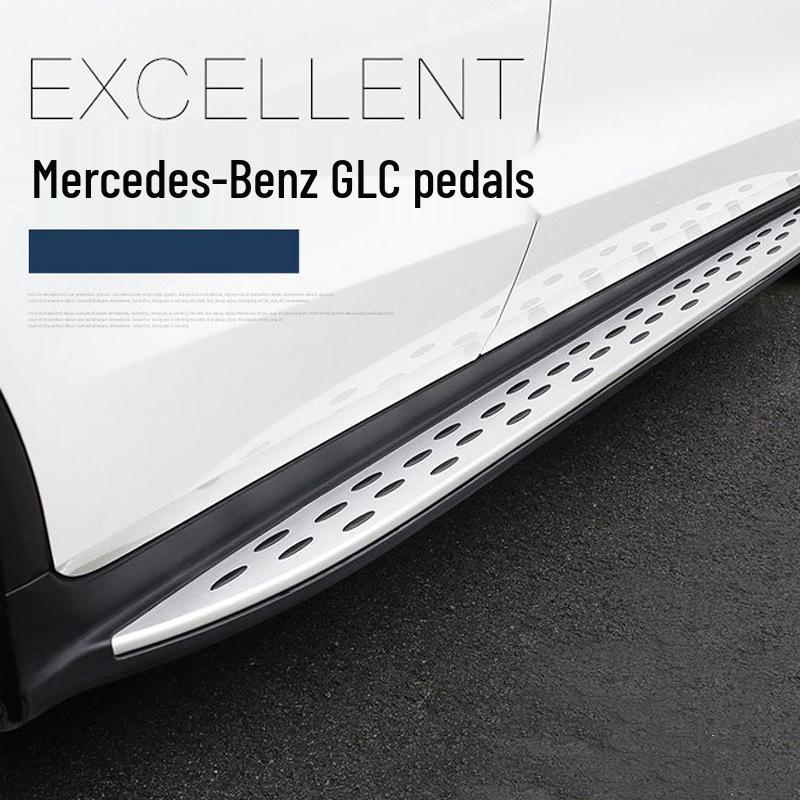 Extended Side Steps for Mercedes-Benz GLC Pedals: Compatible with GLC200, GLC260, GLC300 (Models 2016-2025)