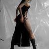 Goth Dark Cosplay Hoher Schlitz Sexy Bandage Damenkleider Y2K Mall Gothic Neckholder Slim Midi Kleid Schwarz Grunge Stil Alt Partykleidung