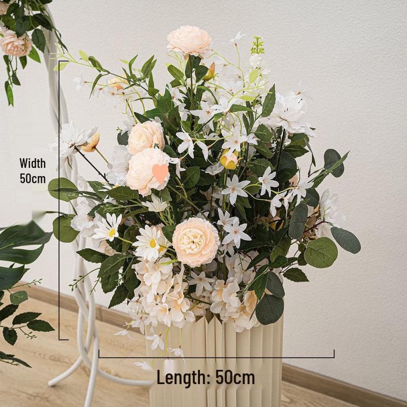 Silk Floral Arrangement for Wedding Aisle or Banquet Decoration