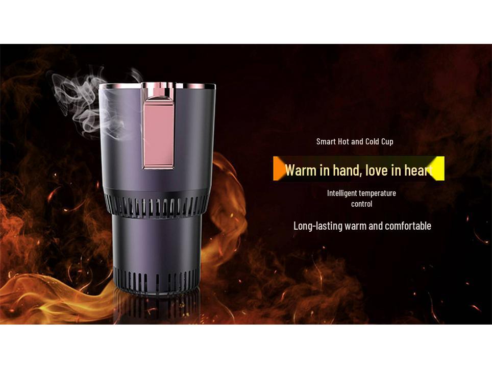 Portable Car Heating and Cooling Cup: Compact Hot/Cold Cup Refrigerator for Home and Vehicle Use
