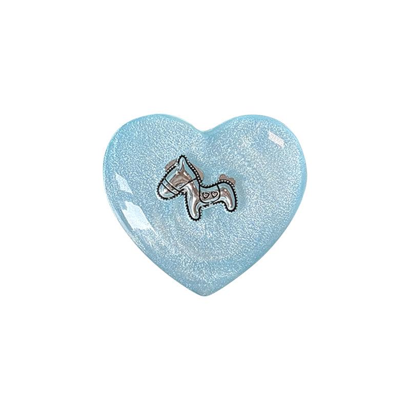 Glitter Heart Airbag Mobile Phone Holder with Magnetic Suction