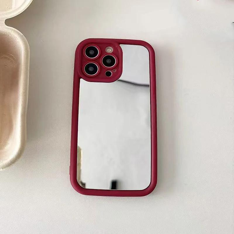 Makeup Mirror Phone Case for iPhone 16/15/14/13/12/11 Pro Max/X/XR/XS | Shockproof Camera Protection with Reflective Back Cover