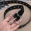 PU Leather Star Waistband Heart Women Waist Belt Casual Rivet Belt  Pants Decor