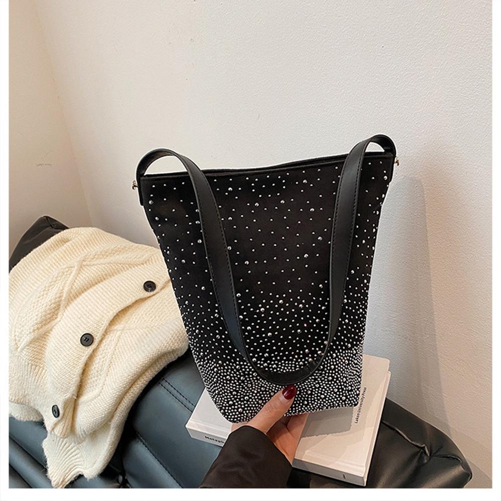 Rhinestones Bag Shoulder Underarm Bags Large Capacity Bolsos mujer Versatile Bucket Bolsa Practical Bolso Beautiful Sac Femme