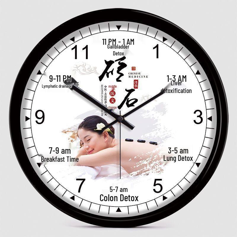 Health Club & Beauty Salon Silent Wall Clock for SPA and Therapies