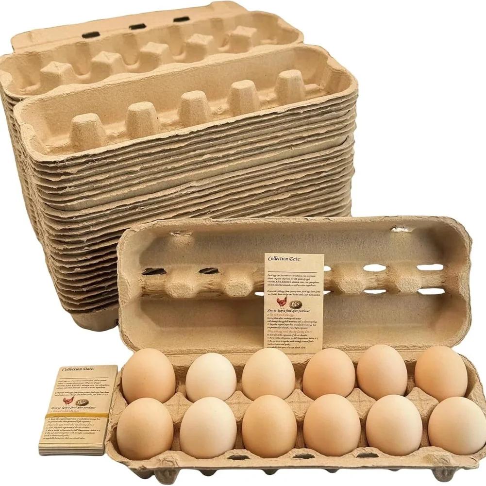 1 ks Karton na vejce 30x20x4cm Biodegradabilní papírová buničina Kartony na vejce Držák na 12 vajec Nárazuvzdorný Ekologicky Kuchyňské nářadí Skladování
