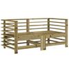 VidaXL Canapés d'angle avec coussins 2 pcs bois de pin imprégné, canapé de jardin, canapé d'extérieur, canapé de patio, sofa 825687