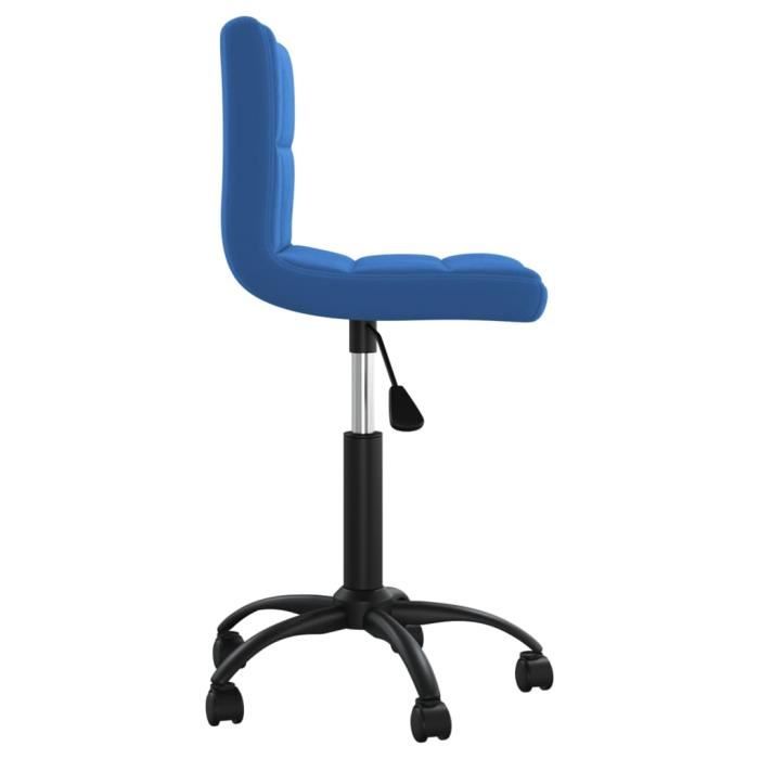 VidaXL Chaise pivotante de bureau Bleu Velours.
