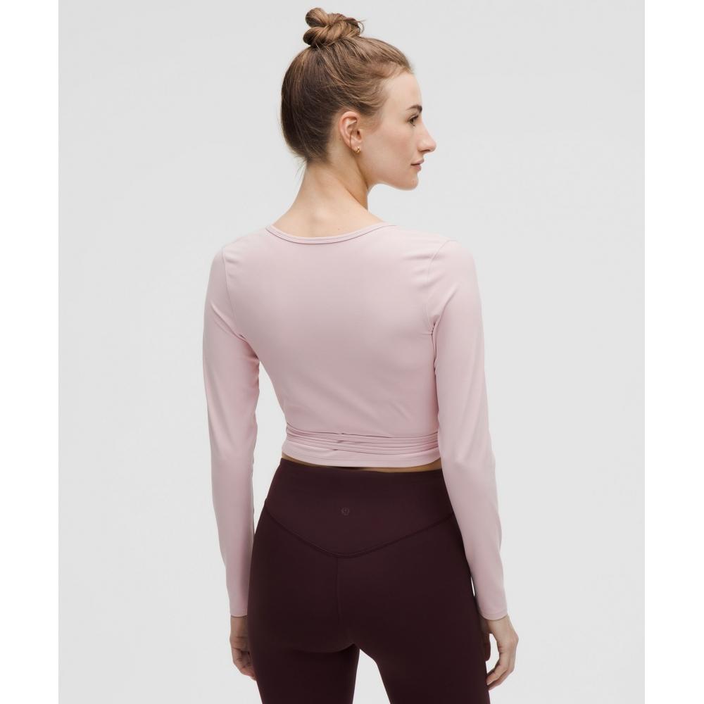 Lululemon Nulu Long Sleeve Cropped Wrap Pink Haze
