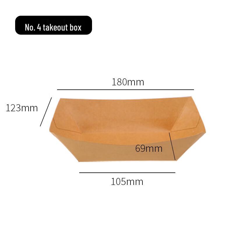 Pabei Disposable Kraft Paper Boat Food Containers