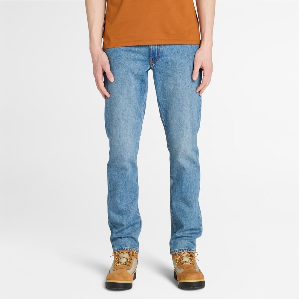 Slim Denim Pants for Men TB0A6GKKBQ81 Light Shade 30
