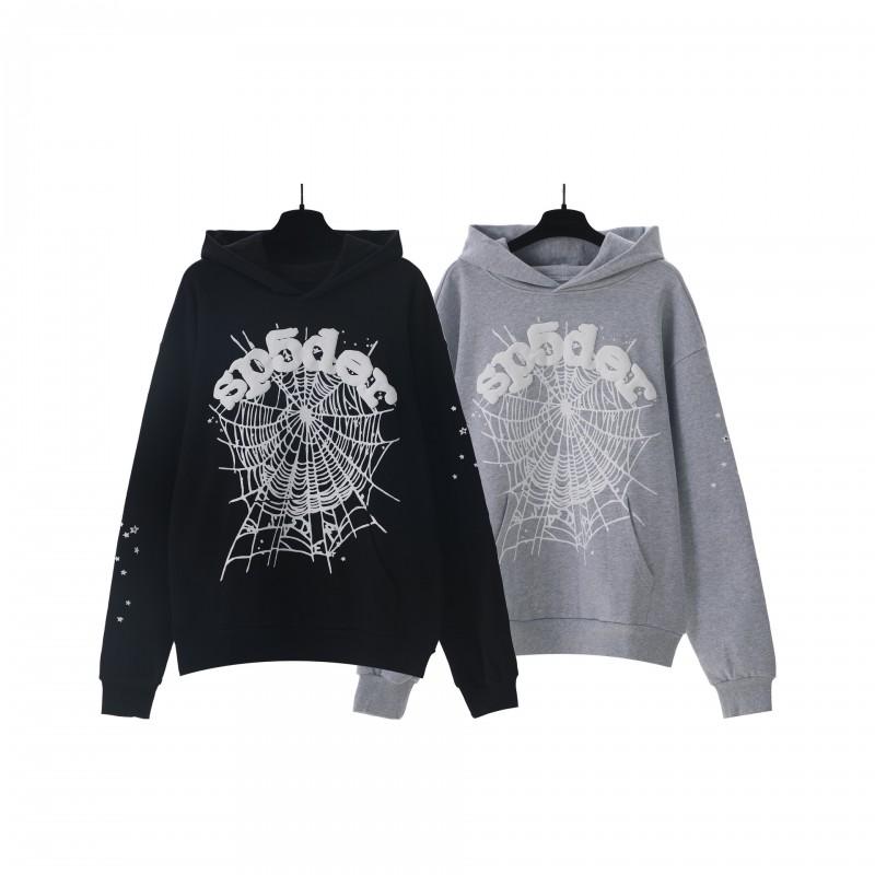 Mens Oversized Hoodie With Foil-Printed 55555 Letter Graphic Streetwear Cotton Fleece Sweatshirt Winter