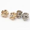 Metallic Five-Petal Flower Button with Pure Color for Shirts and Sweaters