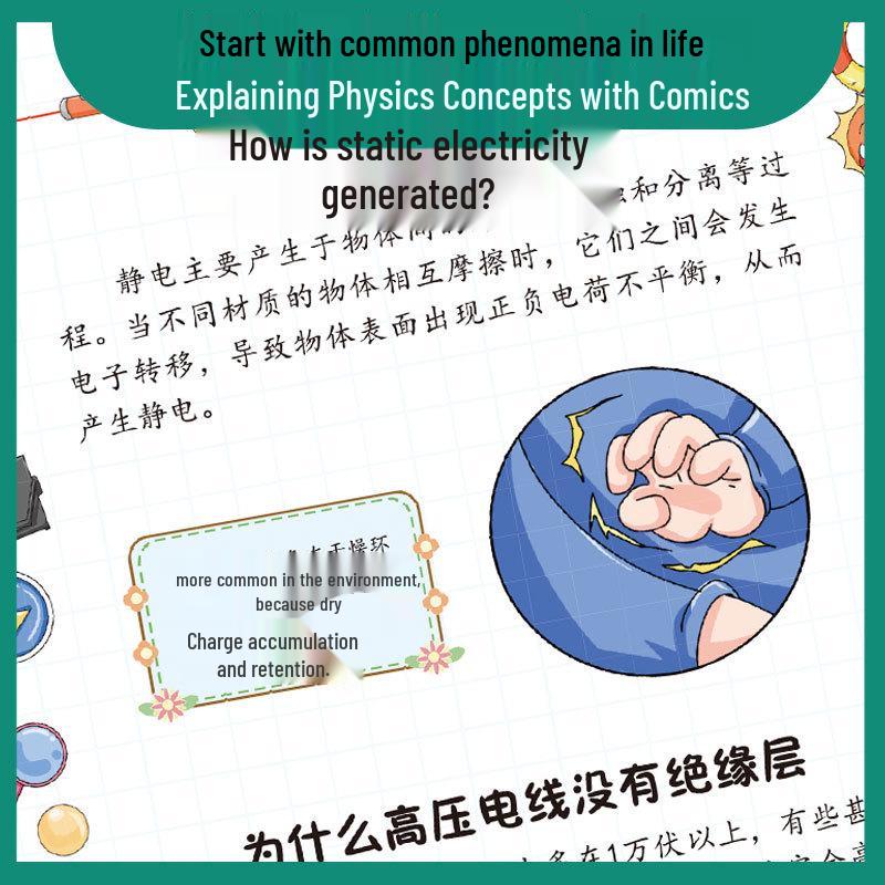 Official Comic Fun Physics Enlightenment Book for Primary School Children's Extracurricular Reading