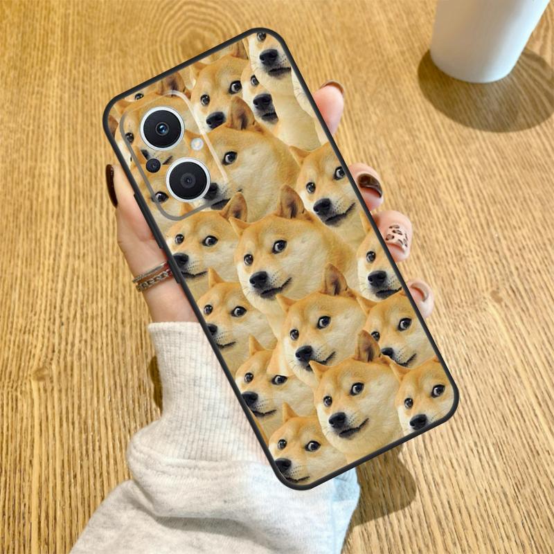 DOGE MEME Shiba Inu Dog Funda For OPPO Reno 10 11 12 13 14 Pro 14F 13F 12F 11F 7 8 Lite OPPO Find X5 X8 X9 Pro Case
