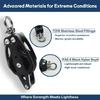 35mm/50mm Lifting Single Pulley Roller,304 Stainless Steel Single Wheel Pulley Lifting Rope Pulley Block for Kayaks