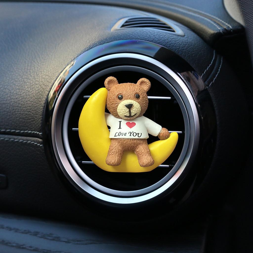 

Moon Cute Bear Car Air Vent Clip Decorative Clip Personality Decorative Clip StyleA