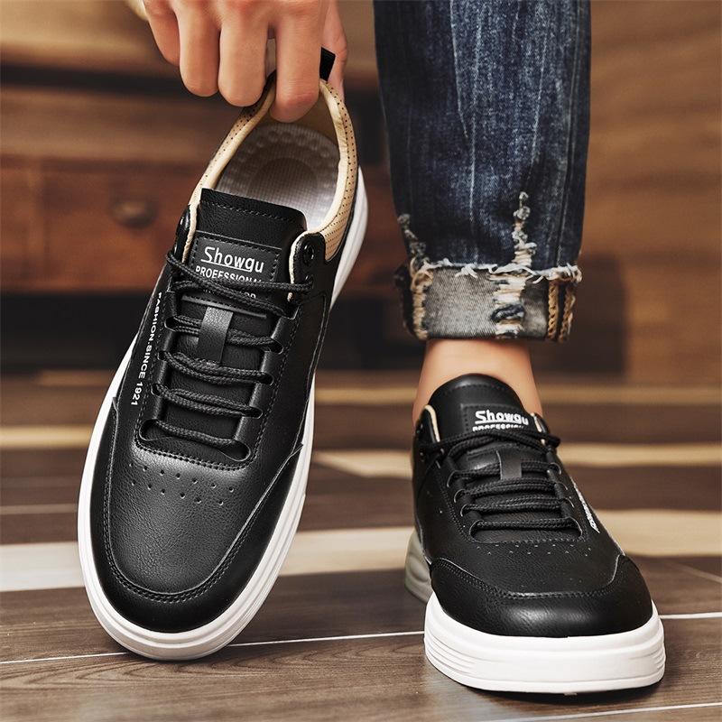 мужская обувь летняя новая кожаная нескользящая рабочая обувь низкая маленькая белая — фото 5