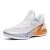 Anta Crazy 4 Rocket Exhaust Flame Slip Resistant Abrasion Resistant Low top Basketball Shoes Men's White Orange 112321113-1