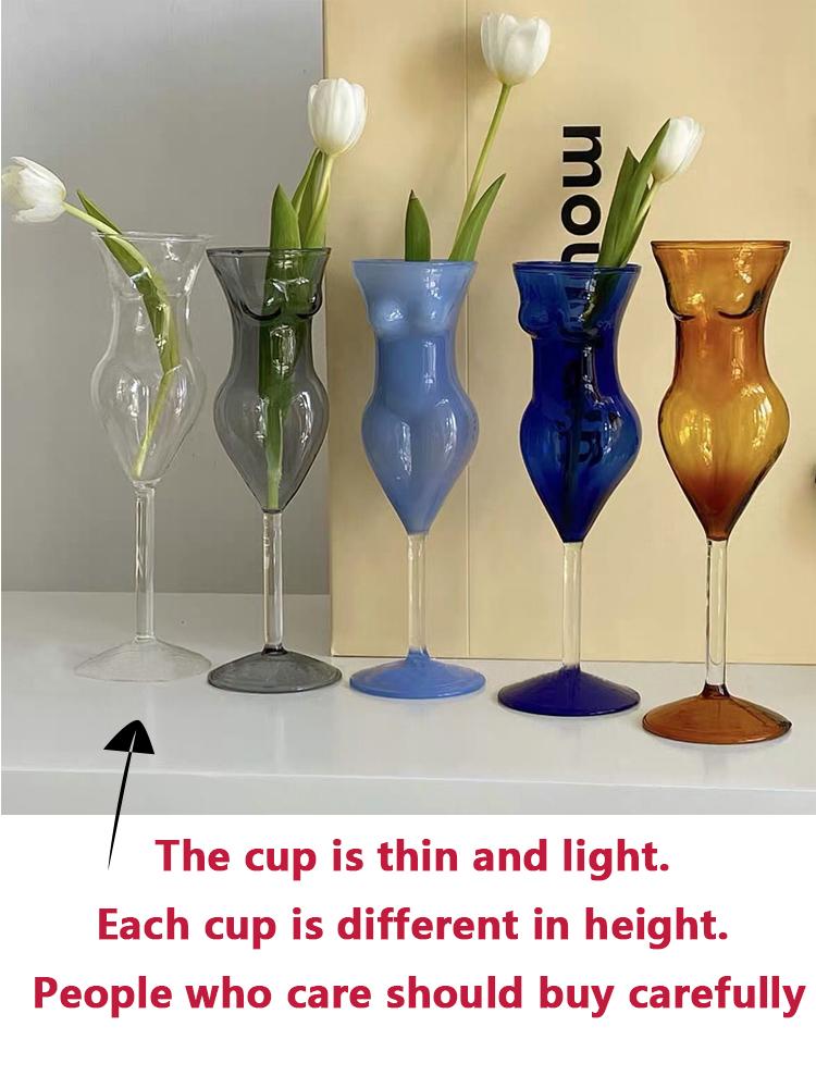 Ins Cup Beauty Wine Cup Human Body Half Body Glass Goblet Champagne Cup Creative Home Decoration Ornaments
