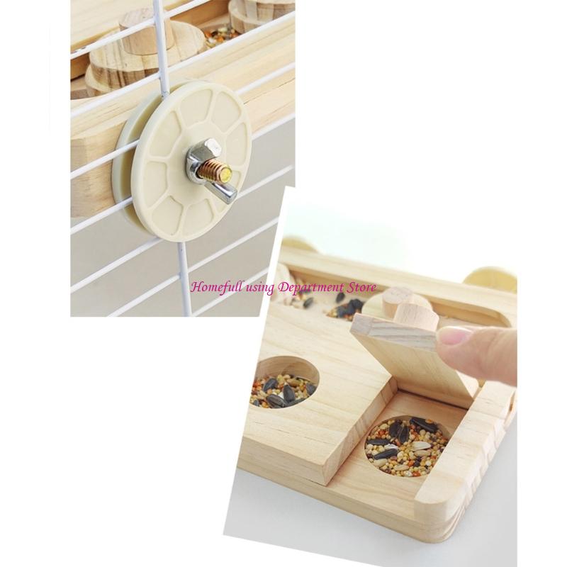 Papageien Klettern Sprungständer Naturholz Futterstange mit Fächern