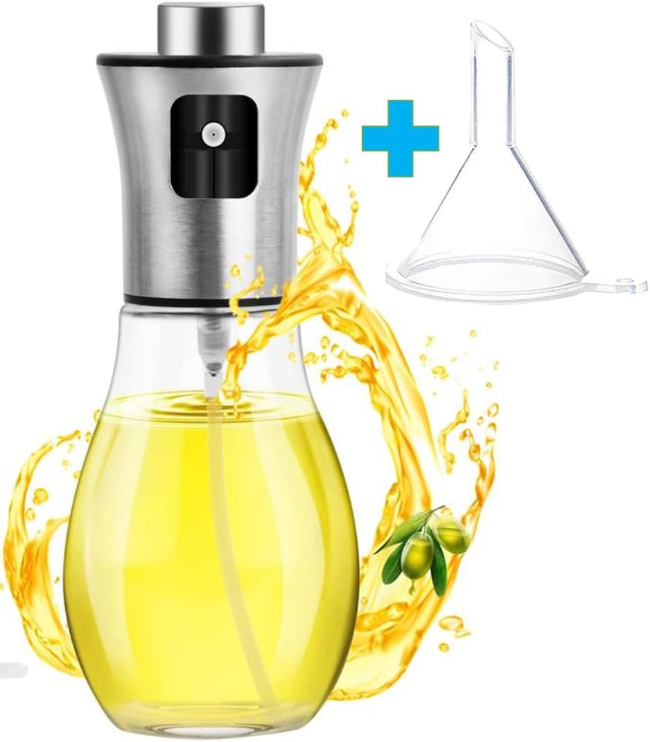 

Oil Sprayer for Cooking,200ML Olive Oil Sprayer Baking, BBQ, Portable Oil Spritzer Kitchen Gadgets Oil Spray Bottle with Funnel чистый