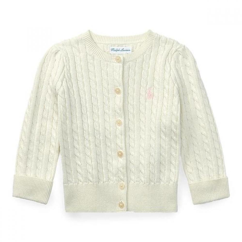 Ralph Lauren Baby Girls  Mini Cable Cotton Cardigan  Cwposwef6820041101 12M