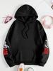 Herren Hoodie mit Glaubens-Buchstabenaufdruck BUT GOD Slogan auf dem Rücken & Doppelte Ärmel Grafik Street Hip Hop Sport Lockerer Freizeit Pullover Sweatshirt