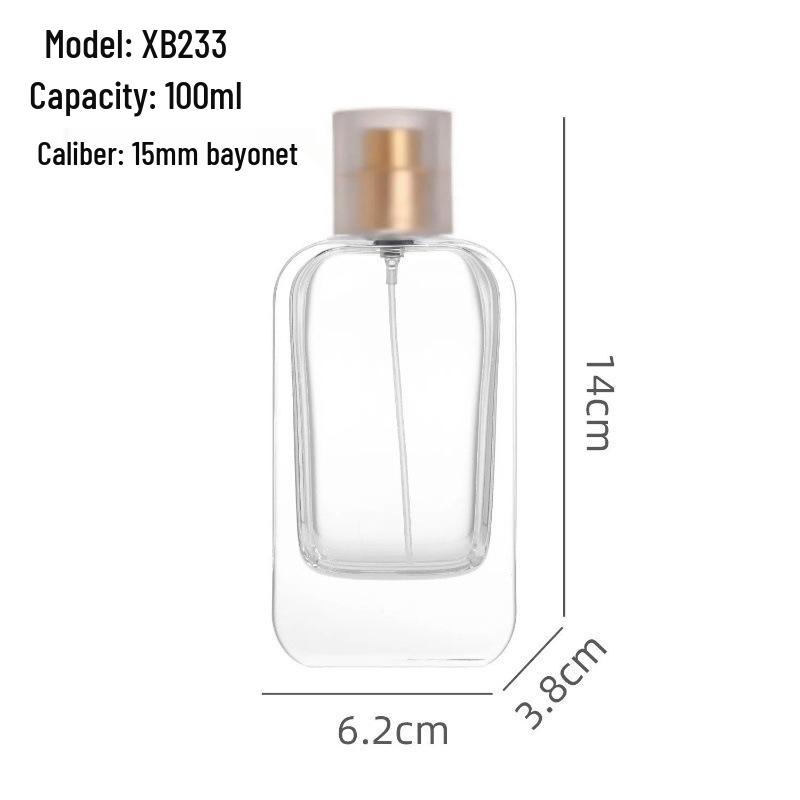 30ml Clear Glass Perfume Bottle with 15 Caliber Spray, 100ml Sample Capacity, Empty