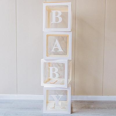 Clear Box Balloon Decoration: 26 Letters LOVE & BABY - Ideal for Birthdays, Graduations, Weddings