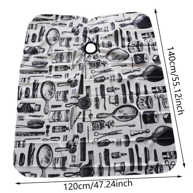 Wasserdichtes Haarschneideumhang Tuch Haareschneiden Muster Salon Friseurumhang Friseurschürze Wickelkleid Werkzeuge Friseurschürze