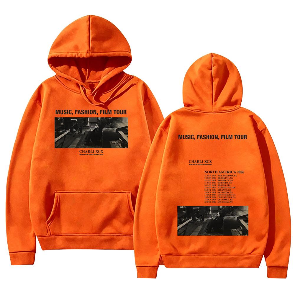 Charli XCX Music, Fashion, Film Tour Hoodies Fashion Long Sleeve Sweatshirts Vintage Graphic Clothes Unisex High Street Pullover