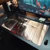 Gaming Mouse Pad Large Desk Mat Antislip Base Stitched Edges RedHaired Anime Warrior Print for Gaming  Office Desk Use