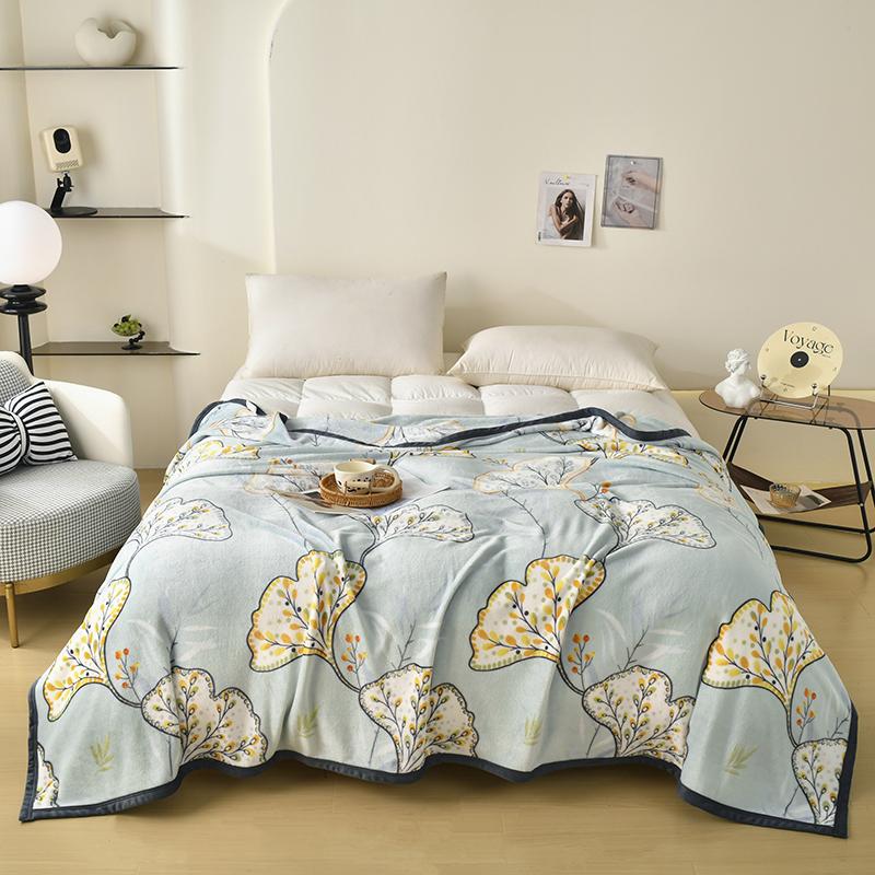 Vintage Floral Plant Pattern Throw Blanket Luxury Bed Blankets Cozy Plush Warm Home Decor Sofa Couch Chair Flannel Blanket