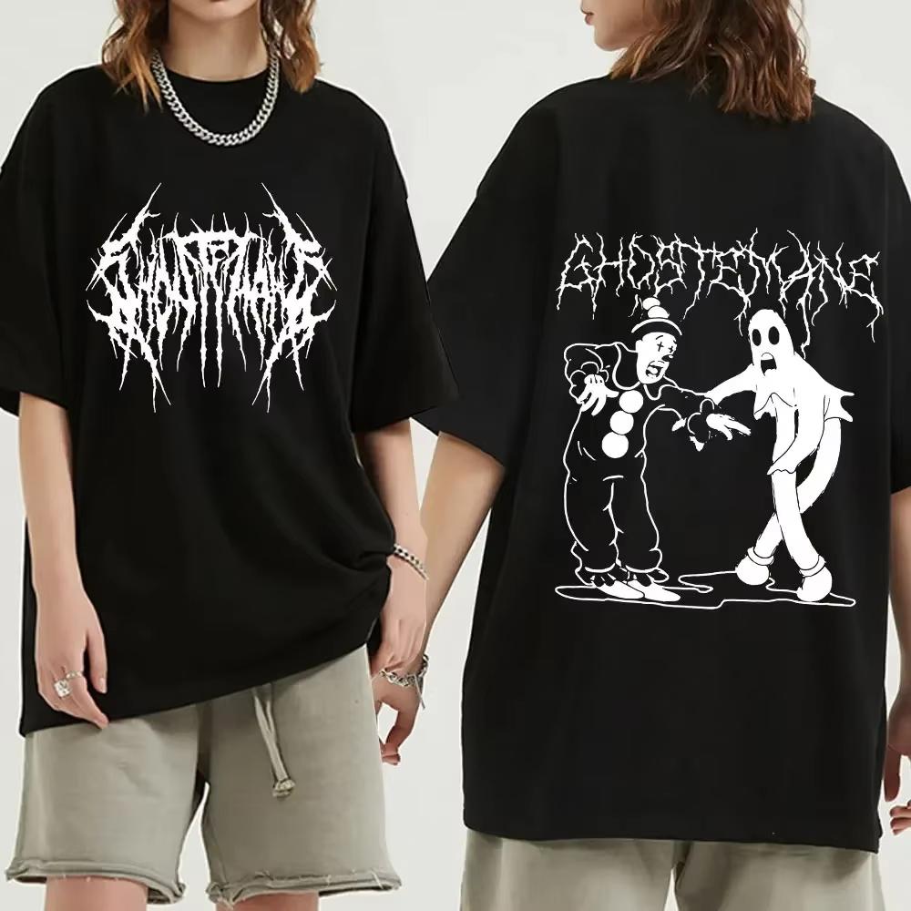 Ghostemane Graphic Print Cotton T Shirt Fashion Hip Hop Tops Metal Rock Gothic T-Shirt Streetwear Plus Size Women Clothing
