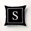 Minimalist Letter Pillow Cover Single Alphabet Print Cushion Case Personalized Initial Decor Pillow for Home  Dorm