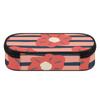 Pencil Case Printed 300D Polyester Secure Zipper with Mesh Pocket Removable Divider and Pen Slots for College and School Use