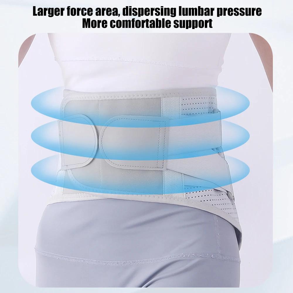 Lendenwirbelstütze mit 3 herausnehmbaren Lendenpolstern für Männer und Frauen Bandscheibenvorfall, Ischias, Skoliose, Rückenschmerzen, Lendenstützgürtel