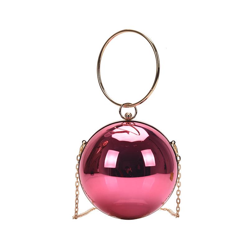 2025 Trendy Acrylic Ball Evening Bag - Round Chain Shoulder Crossbody for Women
