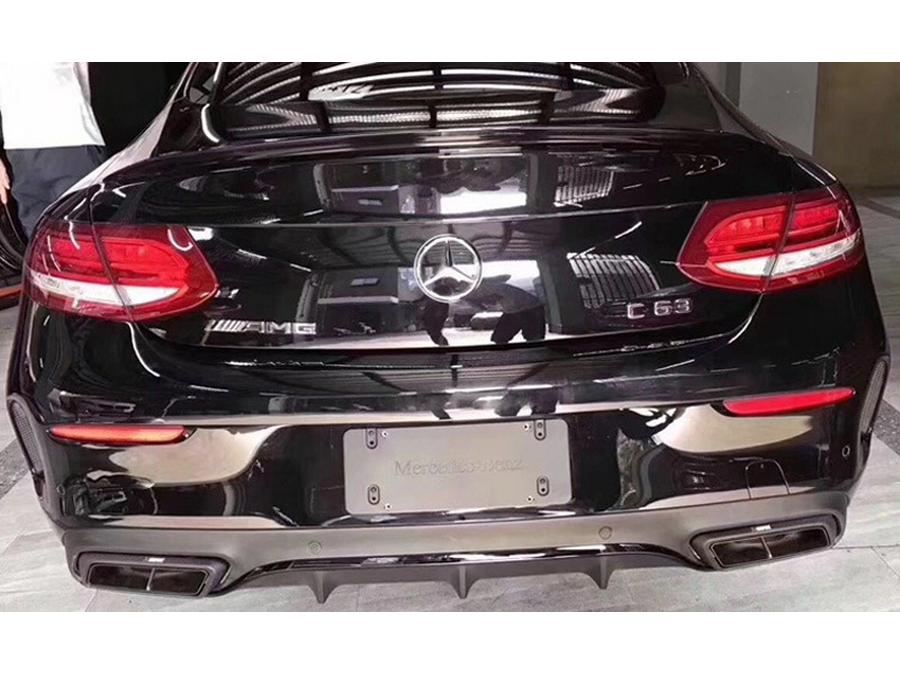 Carbon Fiber Tailpipes for Mercedes-Benz A, C, E, S, GLE, GLS, GLC - Scorpion AM* Square Quad-Outlets