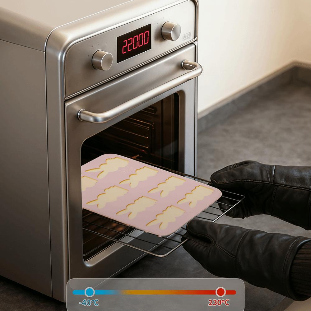 Non-Stick Bunny Muffin Pan Food Grade Silicone Chocolate Molds Cute Easter Bunny Molds  DIY Crafts