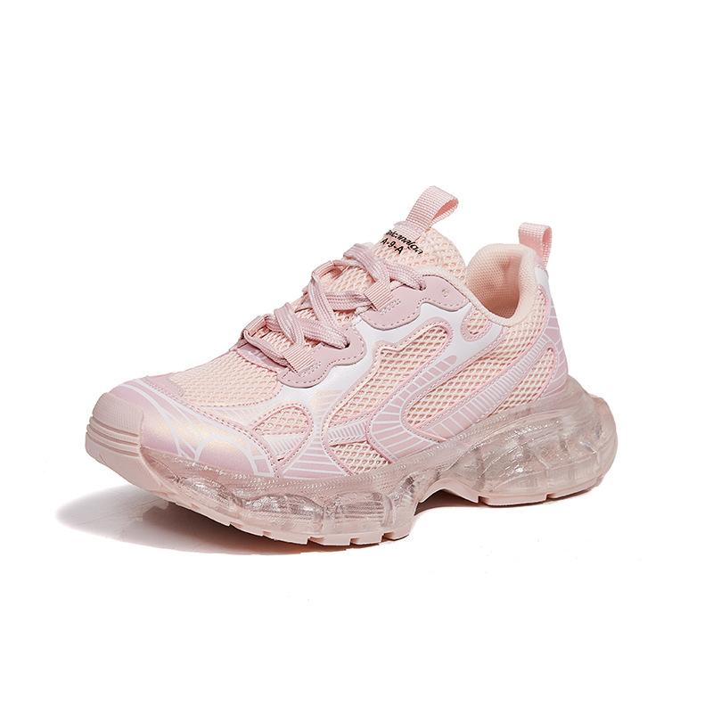 

Новые папины кроссовки для женщин Модные спортивные одинарные кроссовки на толстой подошве 40 розовый