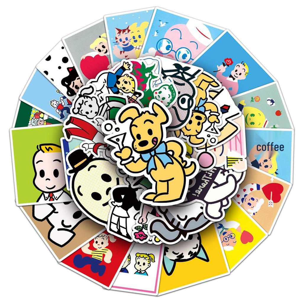 50pcs Trendy Japanese Graffiti Stickers: Creative Waterproof Decoration for Phone Cases & Suitcases